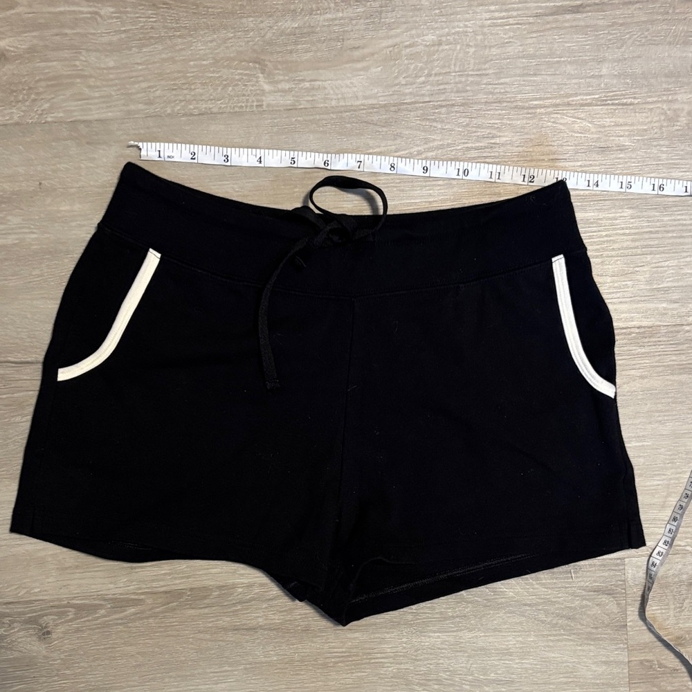 Black Women's Shorts with White Accents